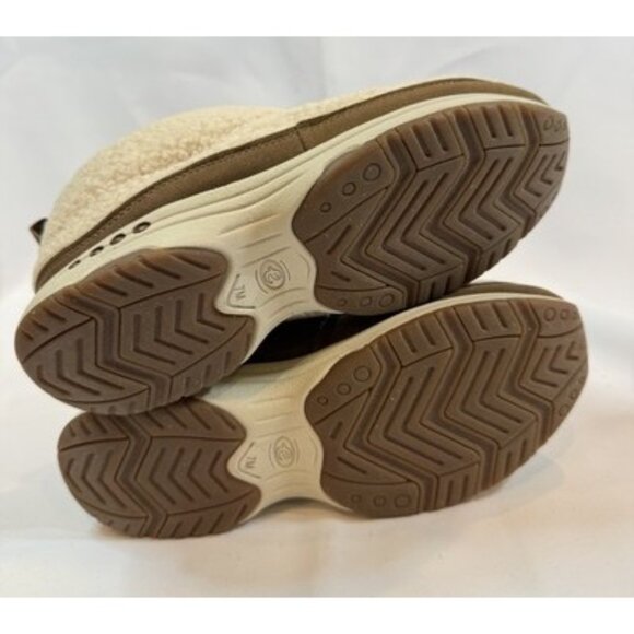 Easy Spirit Size 7 M Women Trippin Cozy Booties Boots Shoes Light Natural Fuzzy - Picture 8 of 9